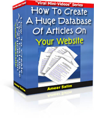 Product picture How To Create A Huge Database Of Articles On Your Website  